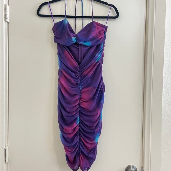 Y2K Babydoll Fair Dress Sz M Ruched Mesh Coquette Whimsigoth Ethereal Whimsical. - Picture 1 of 9